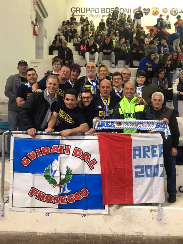 President Messitte with fans of the Cremona basketball team

Photo courtesy of Zach Messitte