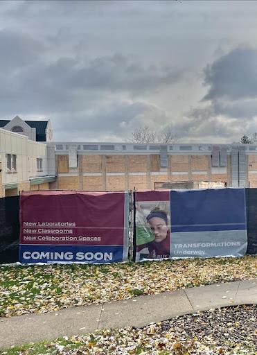 Windows are boarded on Farr hall as contruction continues. Photo Courtesy of Miki Canak.