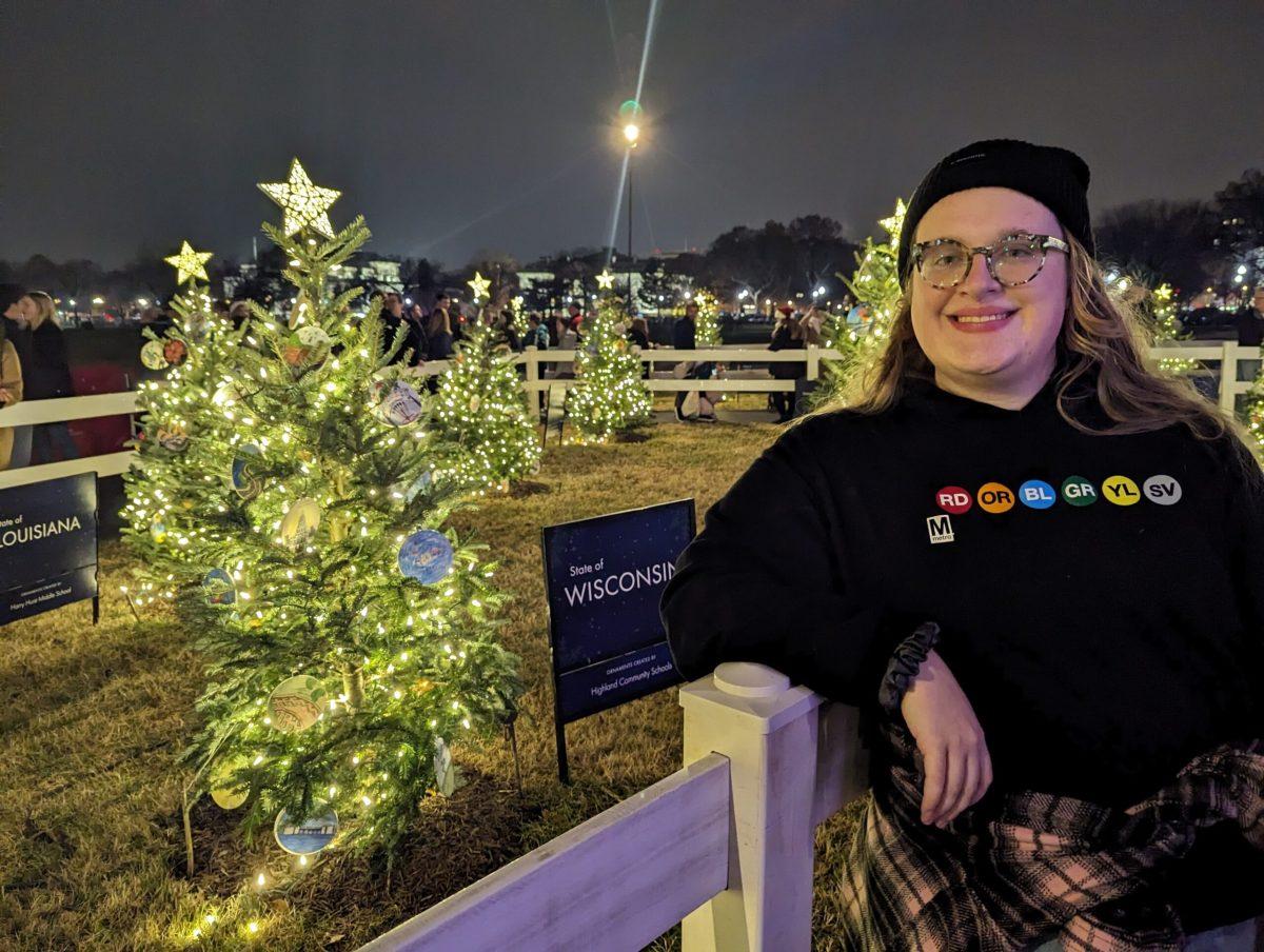 Caitlin with a Metro sweatshirt. Photo courtesy of Caitlin Marsch.
