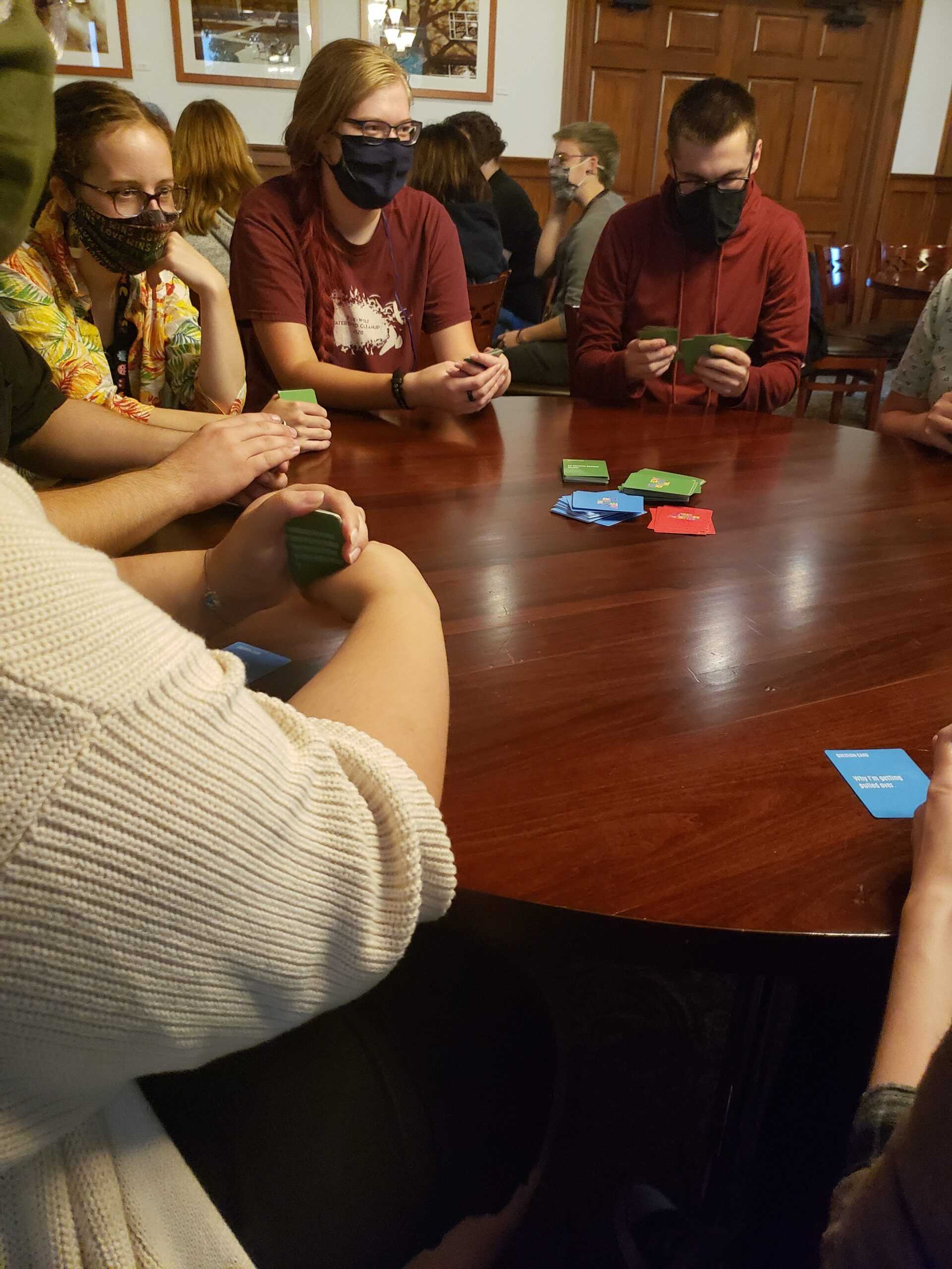 A 2021 photo of a student event, when students were required to wear masks on campus. Photo courtesy of Caitlin Marsch.