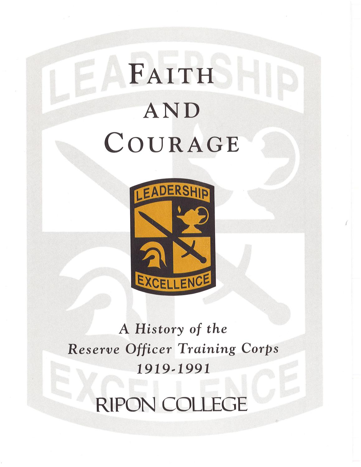 Faith and Courage, the history of the ROTC at Ripon College.