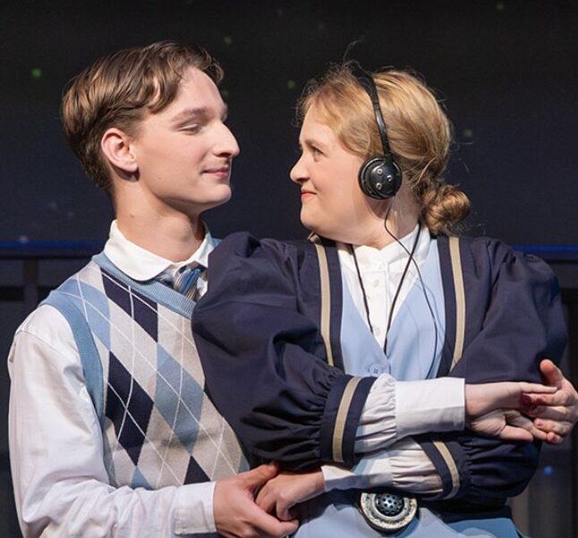 Luebke,right, and Hinton, left, perform Silent Sky the weekend of October 16th in the Benstead Theatre. Photo courtesy of Ric Damm. 